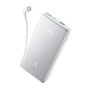 Anker Zolo Powerbank 10000mAh 22.5W Fast Charging Power Bank with Built-in USB-C Cable A110D - White