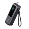 Anker Power Bank 25000mAh 165W Ultra-Fast Portable Charger with Built-In and Retractable USB C Cables A1695 - Black