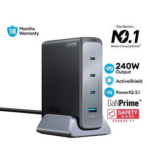 Powerport Prime 240W USB C Charger Fast Charging GaN Charger A2342 Anker Singapore