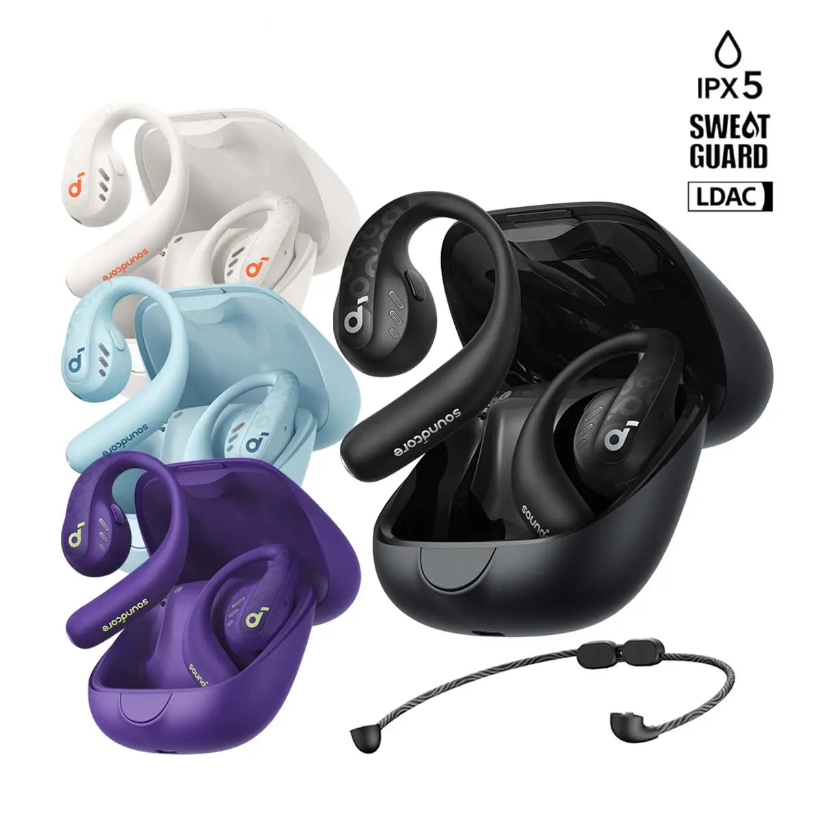 Soundcore AeroFit Pro Open-Ear Bluetooth Earphones Wireless Earbuds