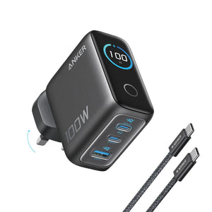 Anker 100W PD Fast Charging 3-Port GaN USB C Charger B121B Anker Singapore