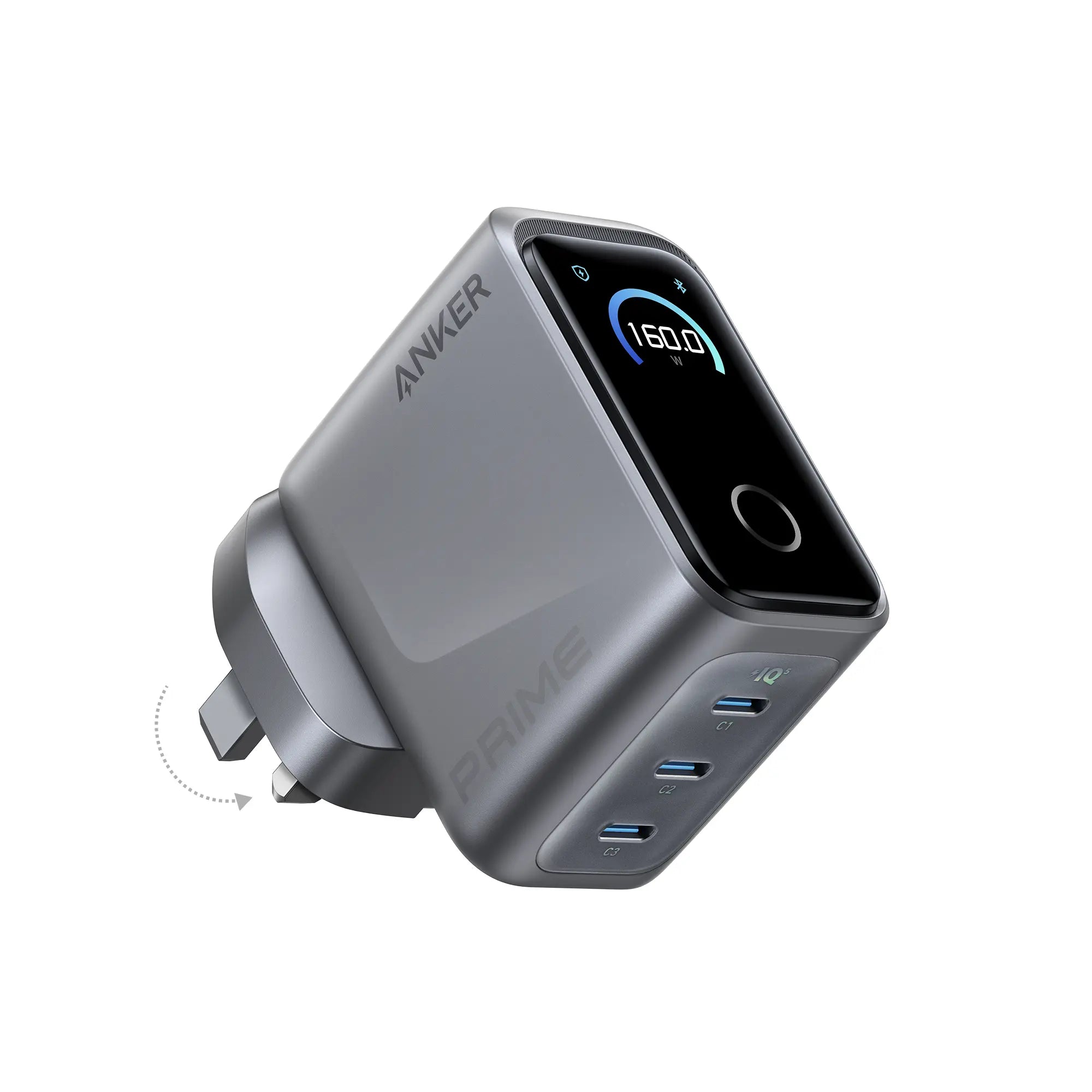 Anker Prime Charger 160W Fast Charging 3-Port USB C GaNPrime Charger