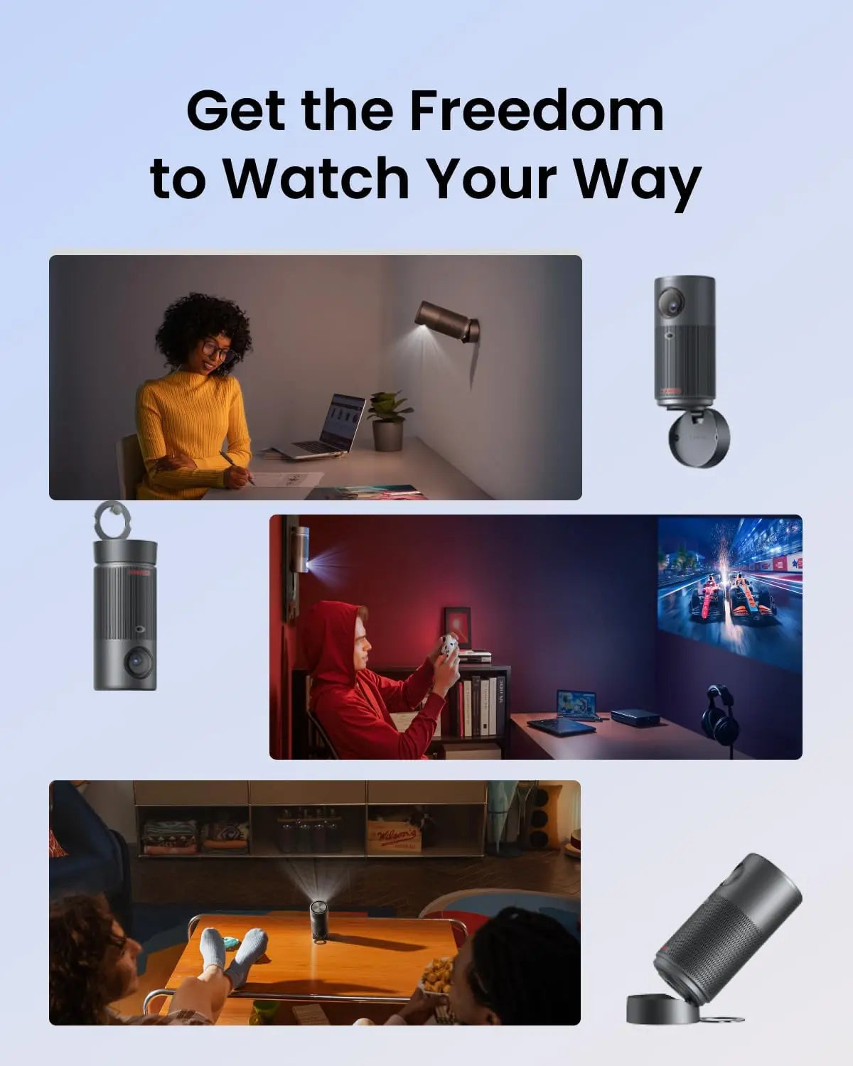 harin★ Anker NEBULA Capsule Alr Nebula Capsule Air Smart Mini 720p Portable Projector D4112 - Anker