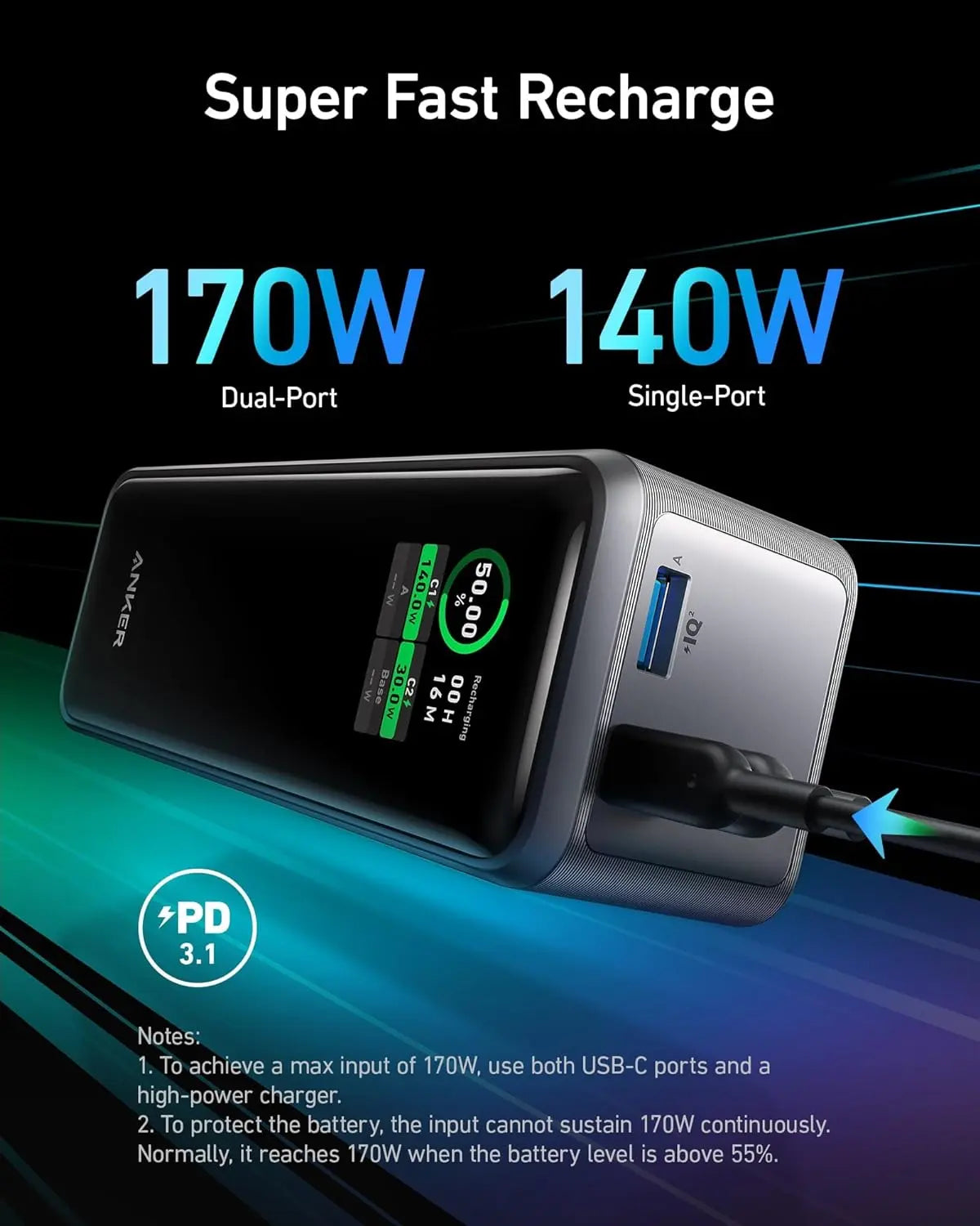 Powercore Prime 27,650mAh 3-Port 250W Portable Charger A1340 - Anker Singapore