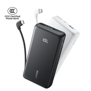 Anker Zolo Powerbank 20000mAh 22.5W Fast Charging Power Bank with Built-in USB-C Cable [CCC Certified] A110E Tech House
