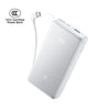 Anker Zolo Powerbank 20000mAh 22.5W Fast Charging Power Bank with Built-in USB-C Cable [CCC Certified] A110E - White