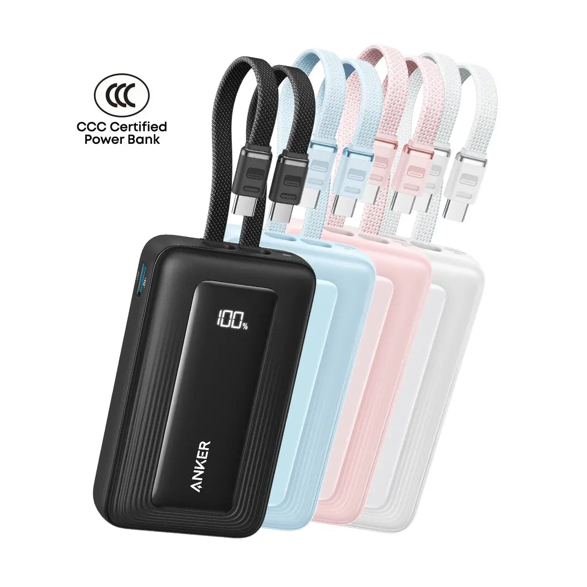 Anker Zolo Power Bank 10000mAh 35W with Built-in Dual USB-C Cable A110L Tech House