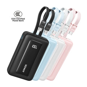 Anker Zolo Power Bank 20000mAh 45W Fast Charging Built-in Dual USB C Cable A110M Tech House