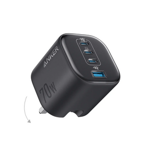 Anker Zolo Charger 70W Fast Charging 4-Port GaN USB C Compact Foldable Charger A121C Tech House