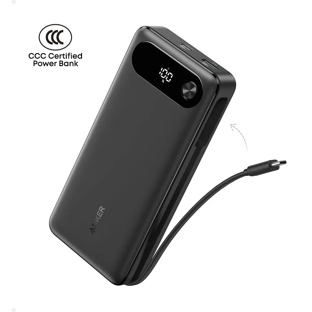 Anker Power Bank 20000mAh 87W Portable Charger with Built-in USB-C Cable A1383 Anker Singapore