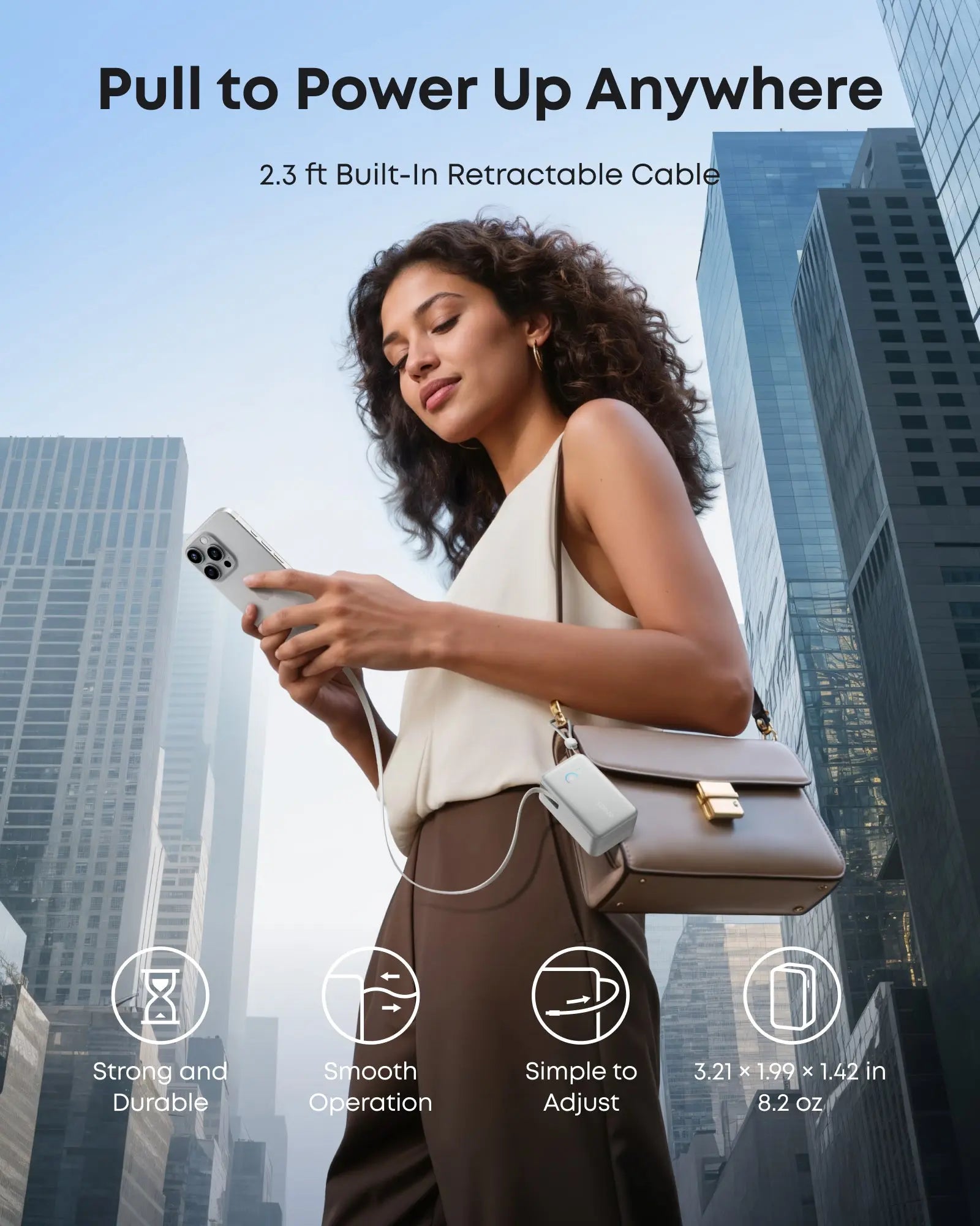 Anker Nano Power Bank 10000mAh 45W with Built-In Retractable USB-C Cable A1638 Tech House