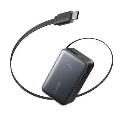 Anker Nano Power Bank 10000mAh 45W with Built-In Retractable USB-C Cable A1638 Tech House