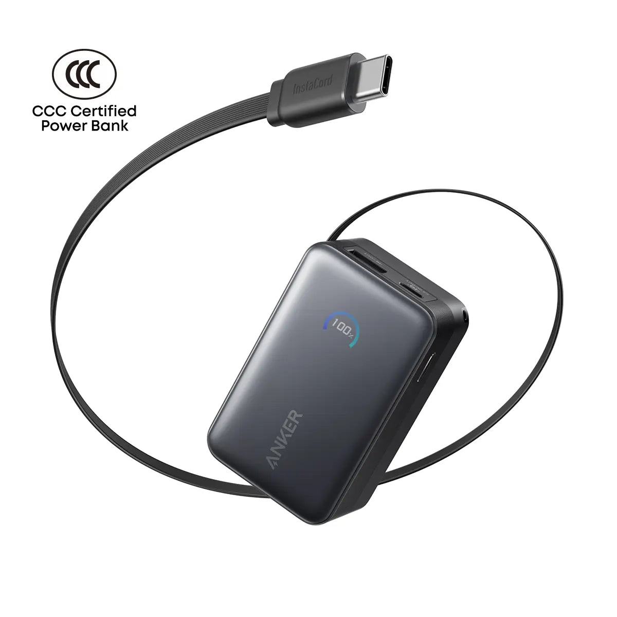 Anker Nano Power Bank 10000mAh 45W with Built-In Retractable USB-C Cable A1638 Tech House
