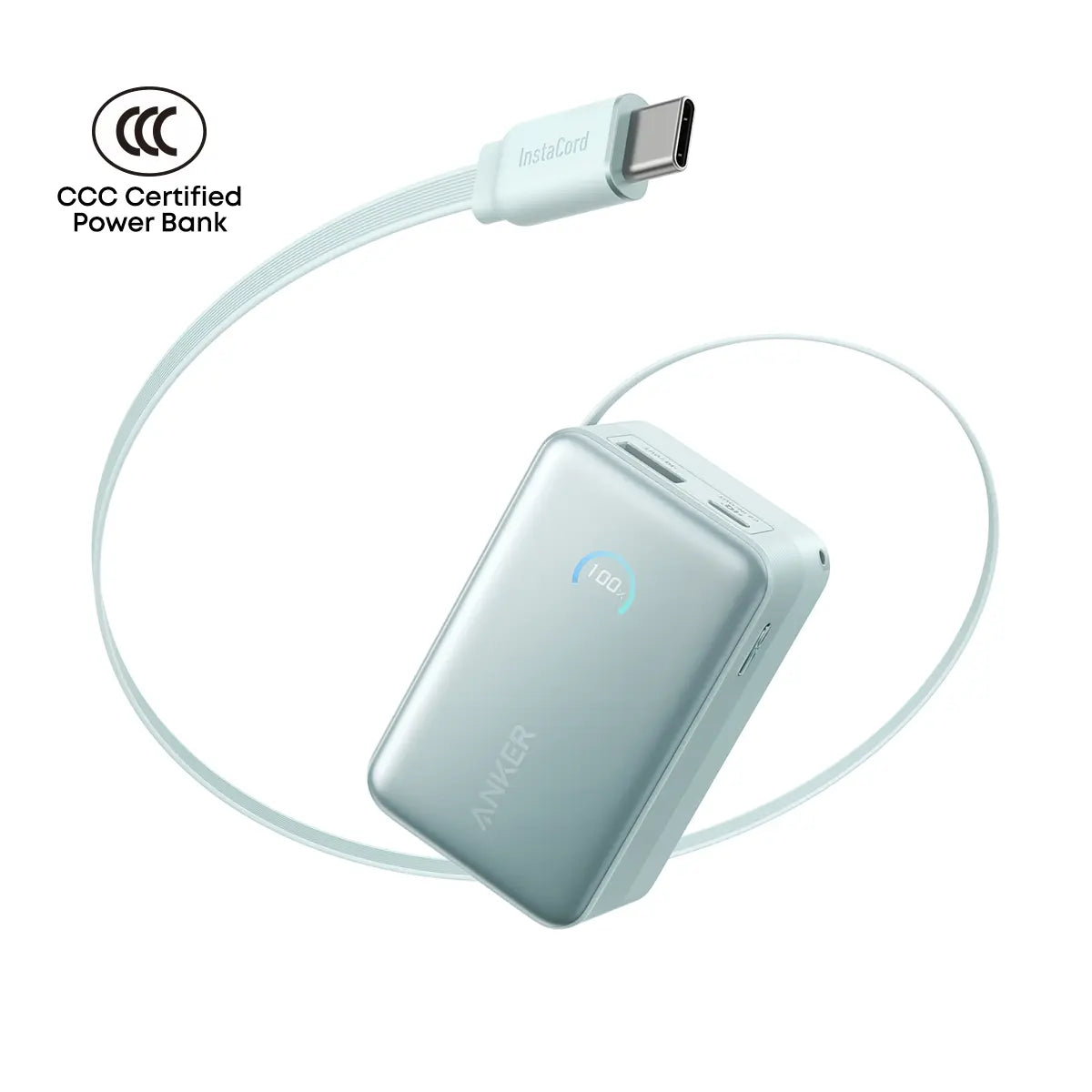 Anker Nano Power Bank 10000mAh 45W with Built-In Retractable USB-C Cable A1638 Tech House