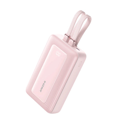 Anker Zolo Power Bank 20000mAh 30W with Built-in USB-C and Lightning Cables A1681 Tech House