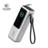 Anker Power Bank 25000mAh 165W Ultra-Fast Portable Charger with Built-In and Retractable USB C Cables A1695 - Silver with CCC
