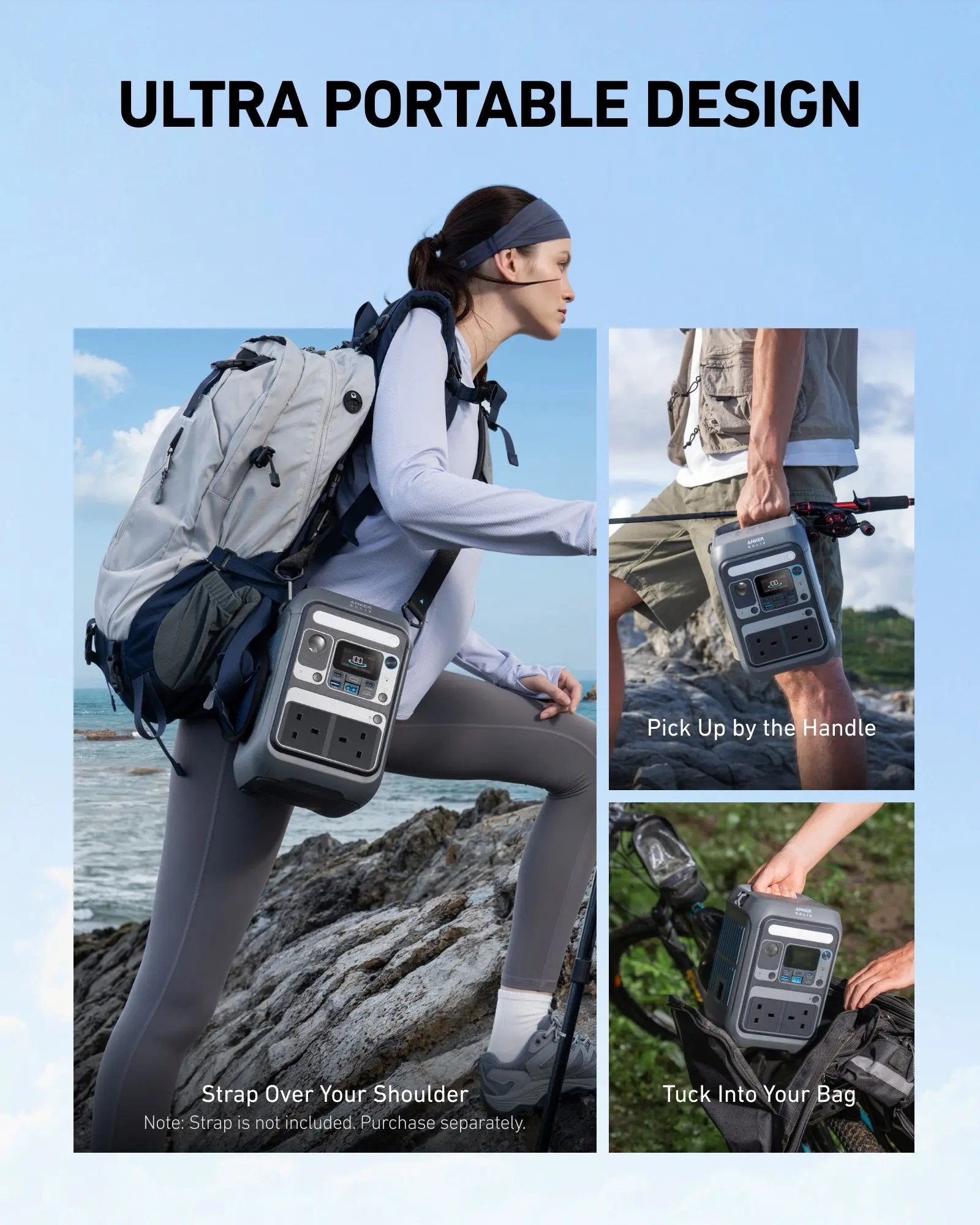 Anker SOLIX C300 Portable Power Bank Station - 288Wh | 300W (600W Surge) A1722 Tech House