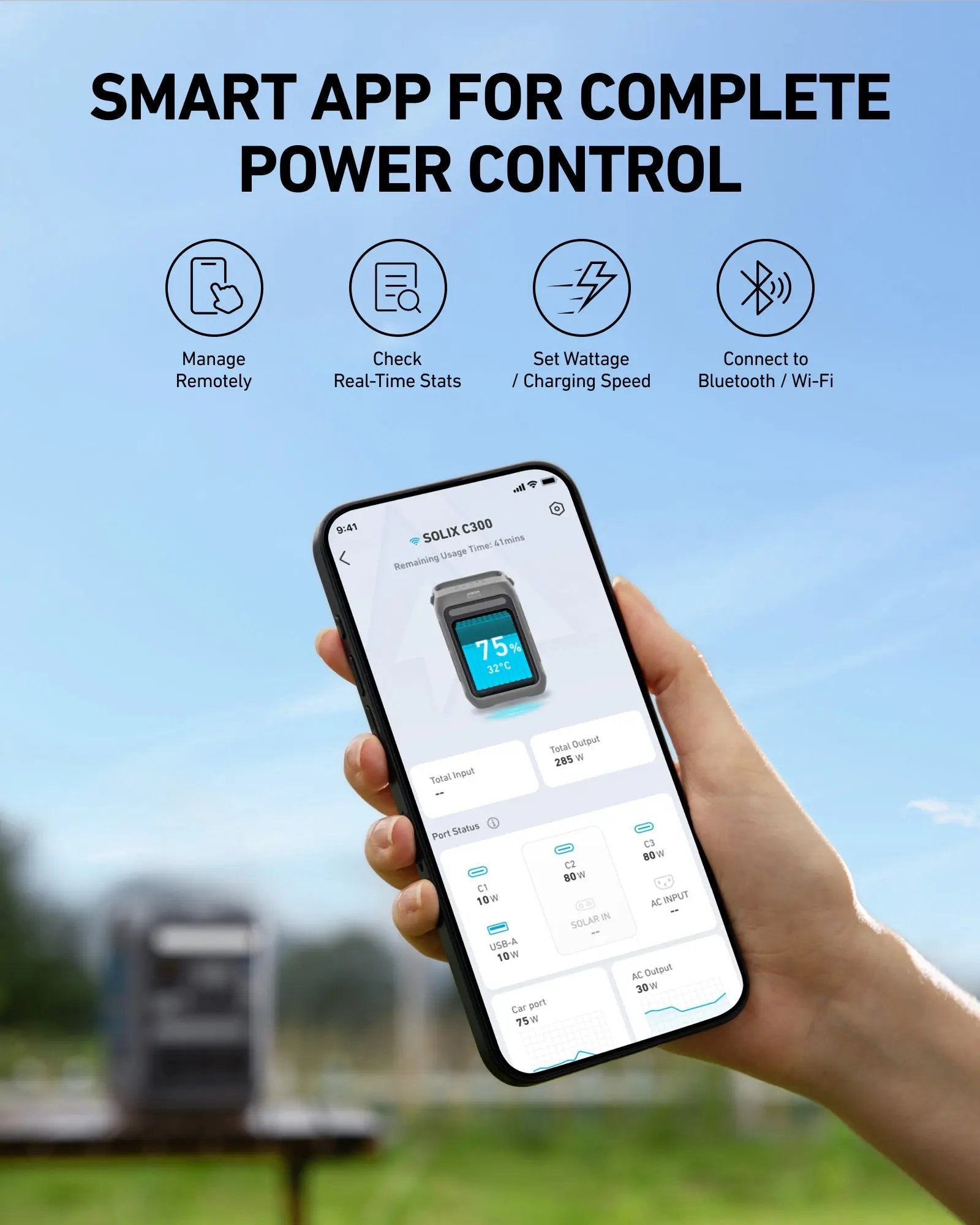 Anker SOLIX C300 Portable Power Bank Station - 288Wh|300W (600W Surge)