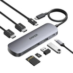 Anker Nano USB-C Hub, 8-in-1 Dual Display, 4K 60Hz 85W Power Delivery A210B Tech House