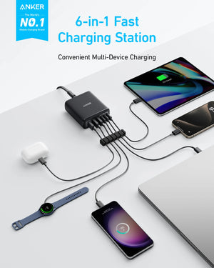 Anker Charger 112W 6 Ports USB C Charger SG 3 Pin Plug USB Charger A2154 Anker Singapore