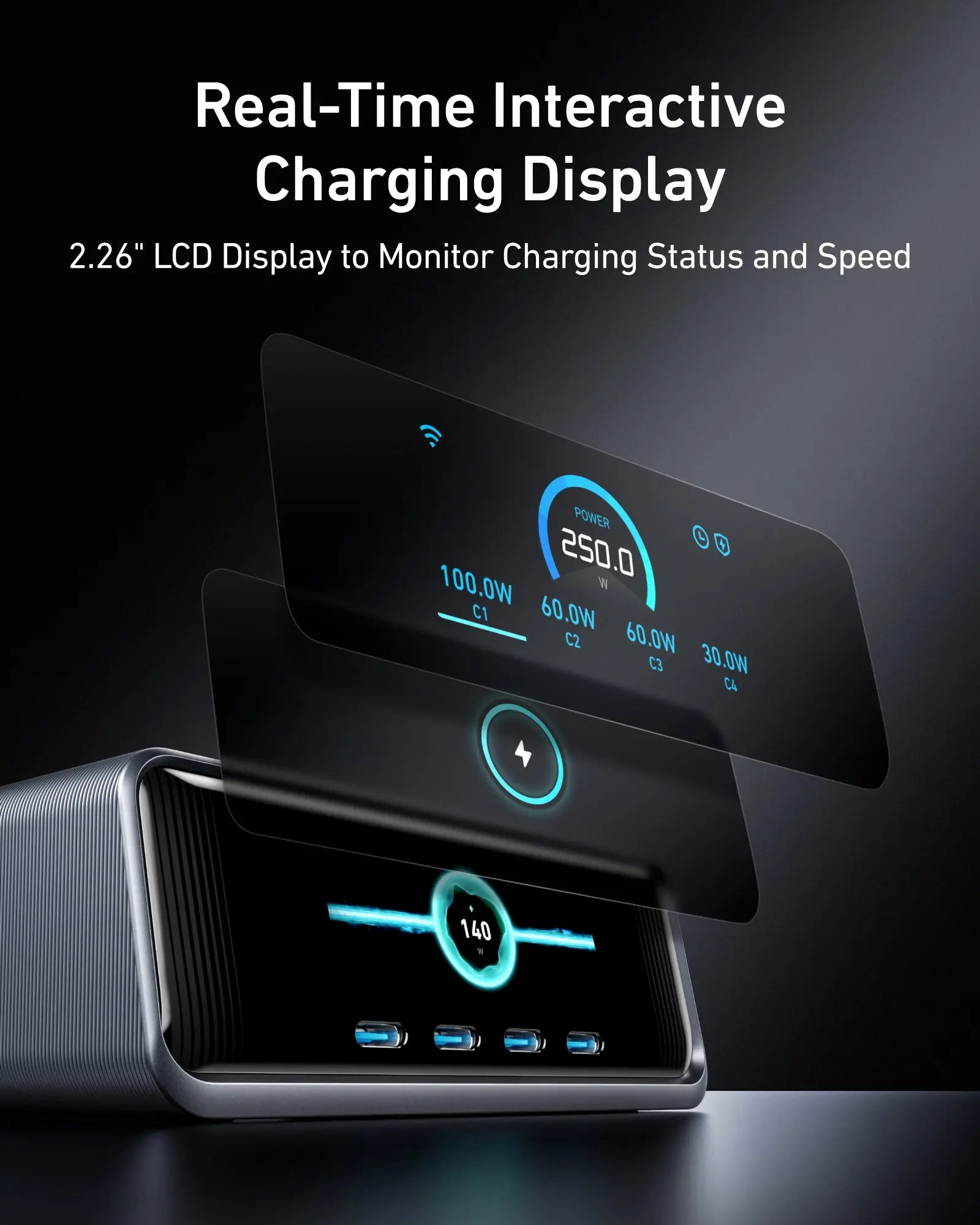 Anker Prime Charger, 250W 6-Port GaN Charging Station A2345 Tech House