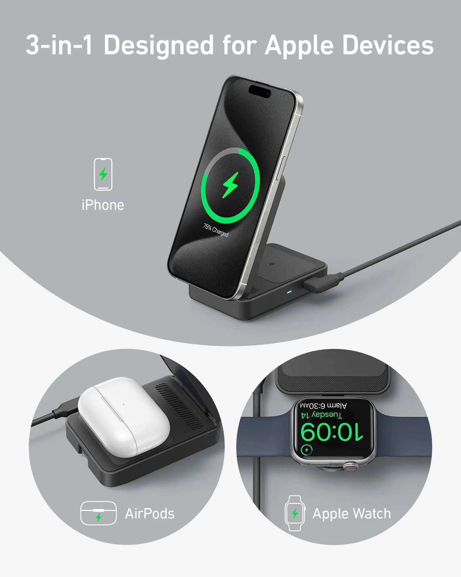 Portable Charger for Apple Watch Charger Wireless Charging Dock