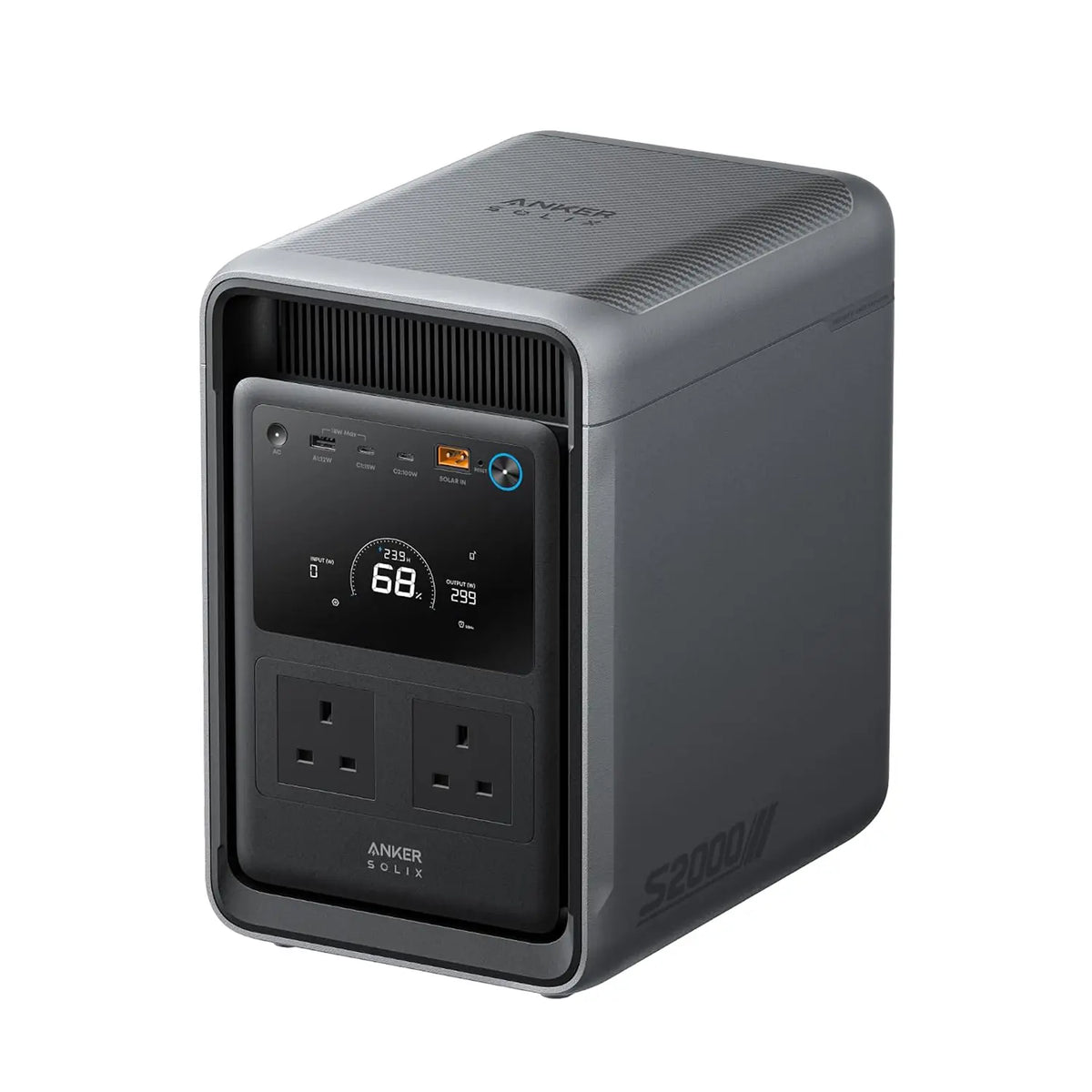 Anker SOLIX S2000 Portable Power Station 2010Wh 1500W (Peak 3000W) 7-Port Most Compact Generator AS220 Tech House