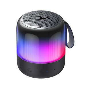 Soundcore by Anker Glow Mini Portable Speaker Bluetooth Speaker 360° Sound Light Show 12H Battery Customizable EQ Light IP67 Waterproof Dustproof (A3136)