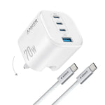 Anker Zolo Charger 70W Fast Charging 4-Port GaN USB C Compact Foldable Charger A121C Tech House