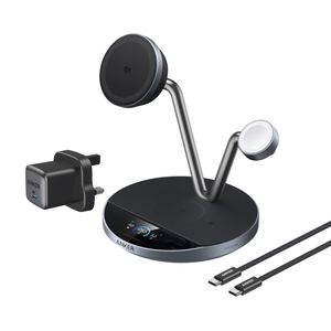 Anker Prime Wireless 3-in-1 Charging Station AirCool Dock Stand Magnetic Charger B25X7