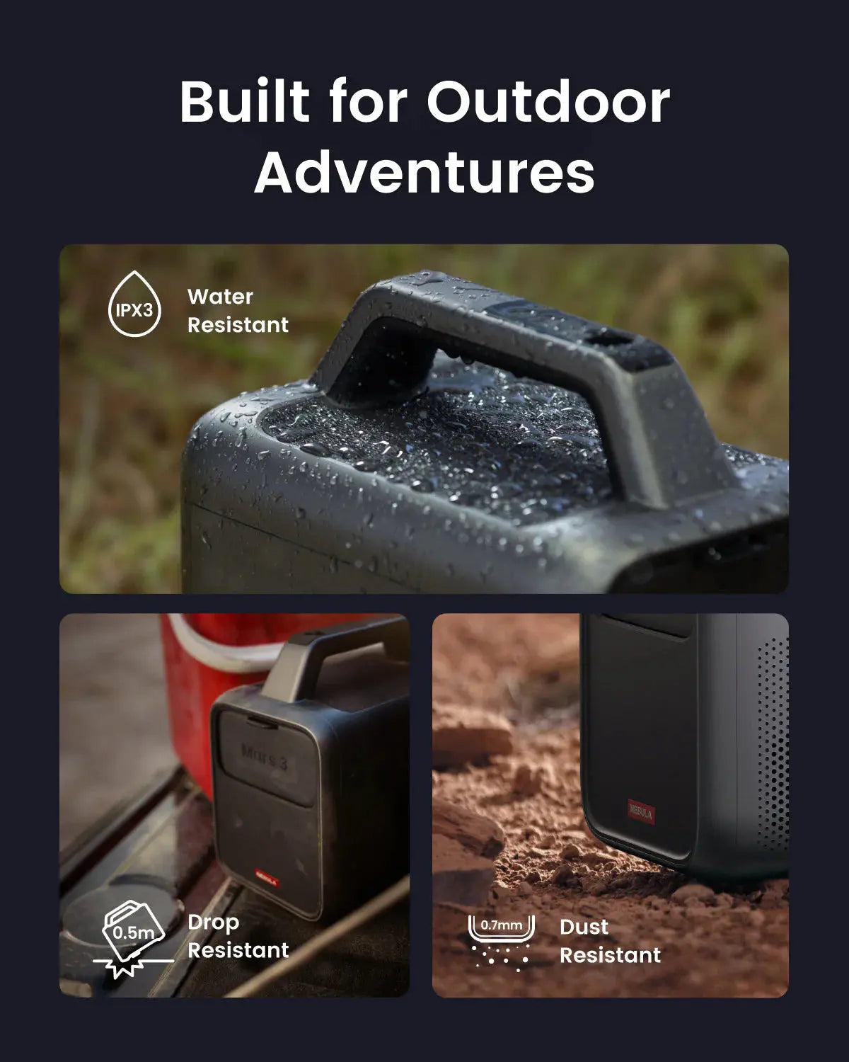 Nebula Mars 3 Portable Outdoor Projector 185Wh 1080p D2333 - Anker