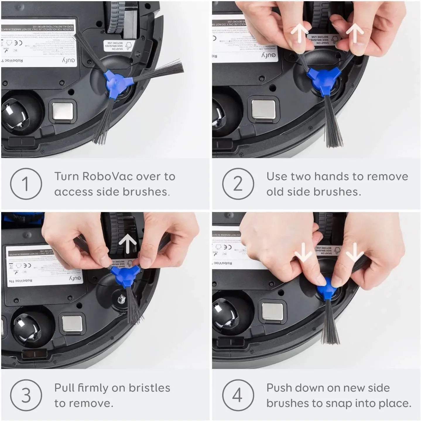 eufy by Anker Side brush Replacement Accessories, Compatible with 11S,11S PLUS,11S MAX,12,15C,15C MAX,15T,25C,30,30C (T2905) Anker Singapore