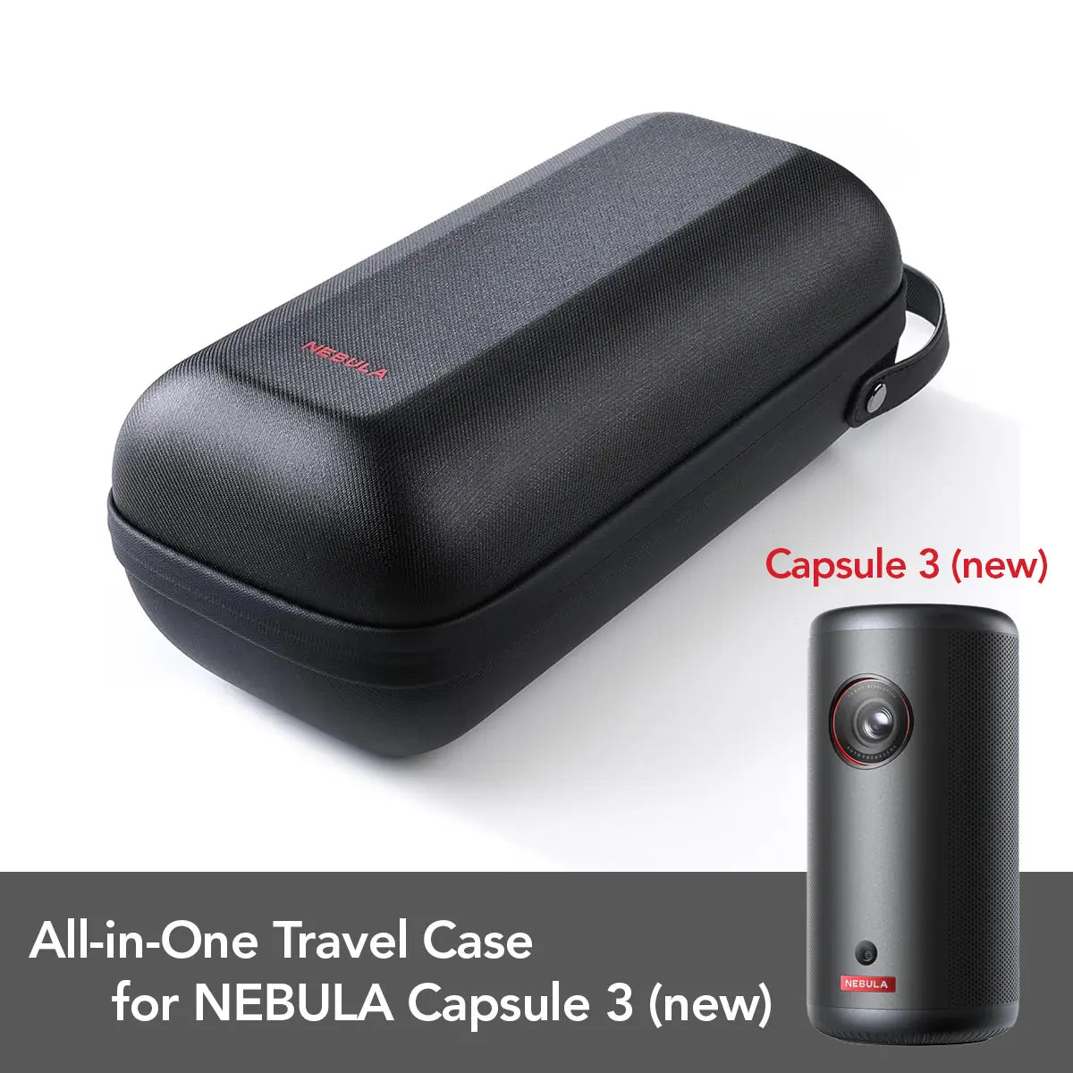 NEBULA by Anker Capsule 3 and Capsule 3 Laser Travel Case D0718 (TWO Variations Included) Tech House