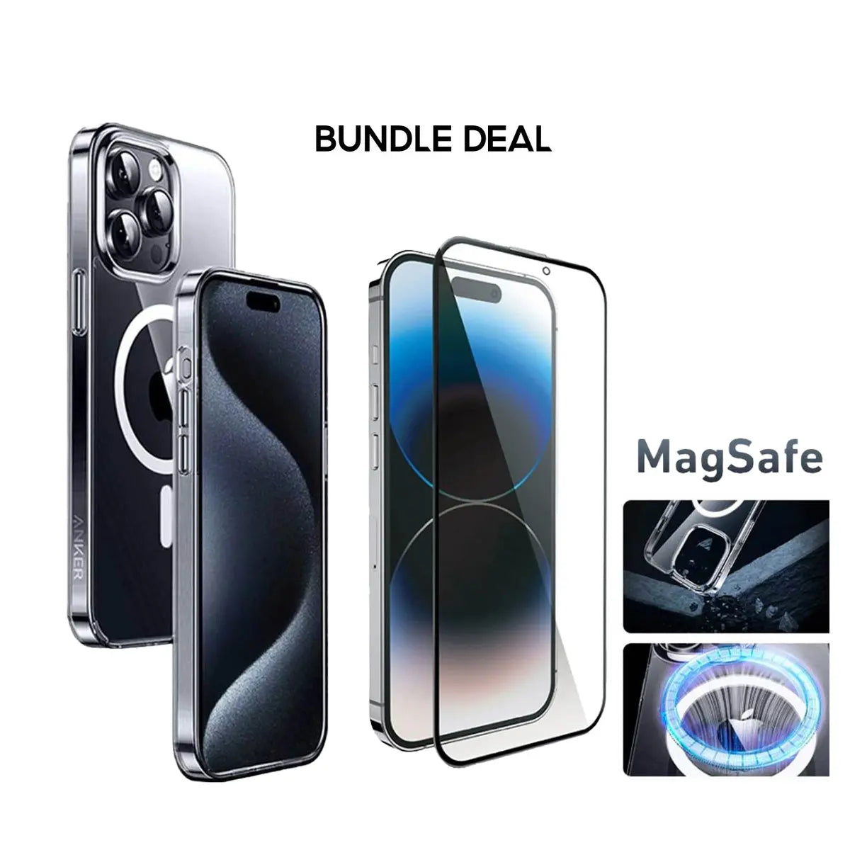 Bundle Deal] Anker iPhone 15 Plus Case + Screen Protector
