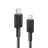 Anker 322 PowerLine USB C to Lightning Cable 3ft/0.9m 60W Cable A81B5 - Black