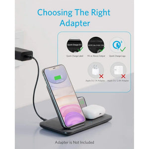 PowerWave 3 in 1 Qi-Certified Stand Wireless Charging Station - Anker Singapore