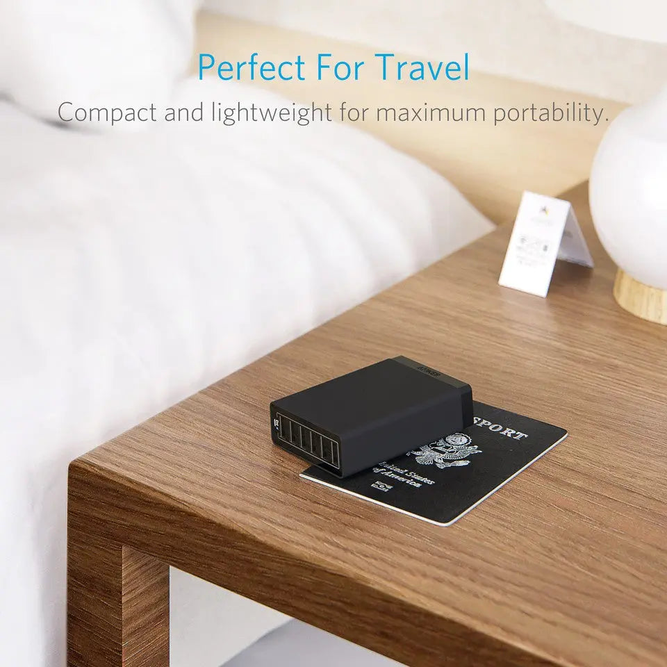 Powerport 6 60W 6-Port USB Charging Station USB Charger [SG Plug] A2123 - Anker Singapore