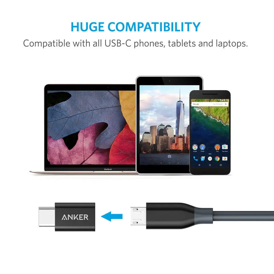 USB-C to Micro USB Adapter [2 in 1 Pack] 480 Mbps B8174 - Anker Singapore