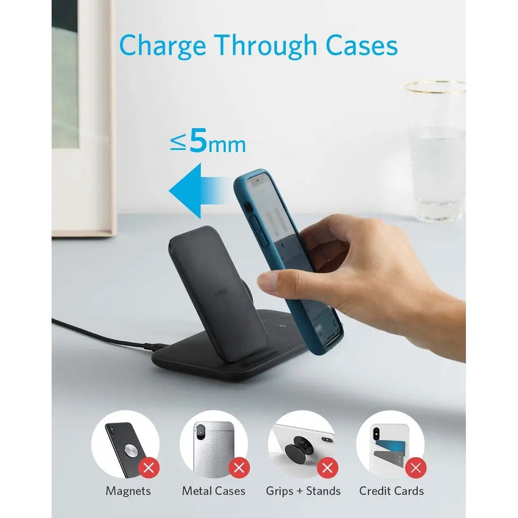 PowerWave 3 in 1 Qi-Certified Stand Wireless Charger Charging Station