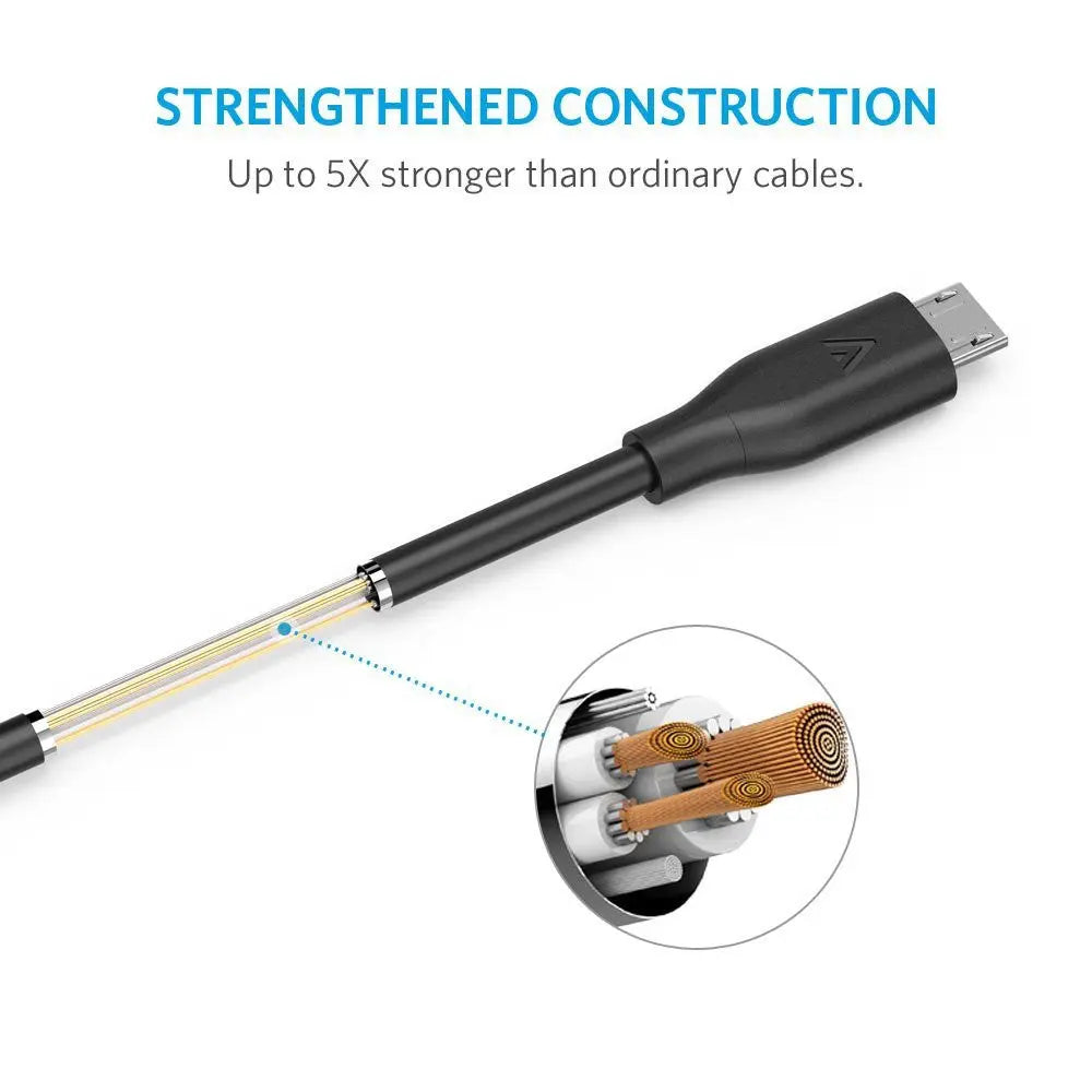 PowerLine Micro USB Cable 6ft/1.8m Ultra-Durable Charging Cable A8133 - Anker Singapore