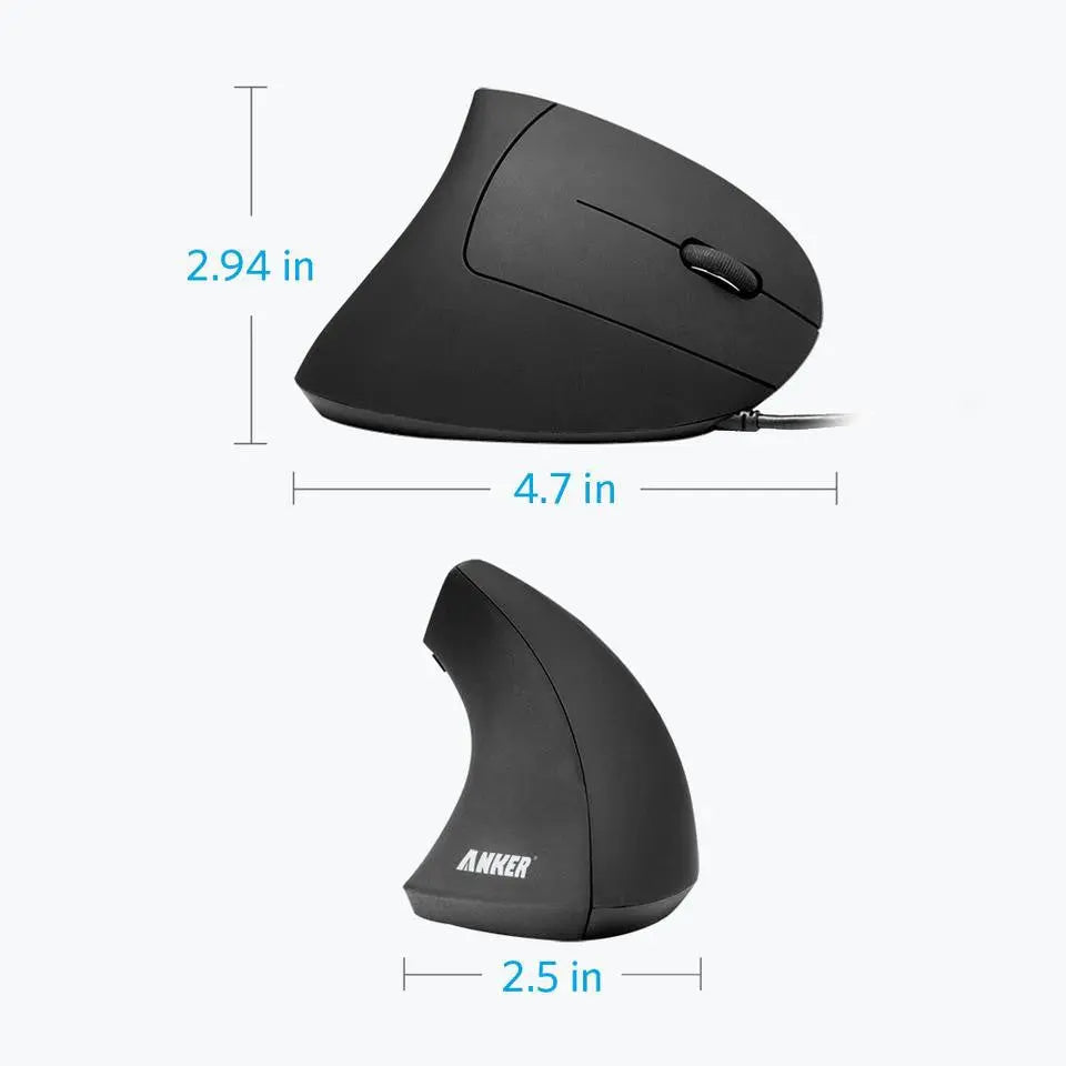 Ergonomic Optical USB Wired Vertical Mouse A7851 - Anker Singapore