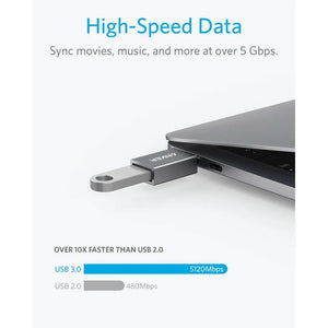 USB C to USB 3.0 Adapter (Female) Data Transfer Speed of Up to 5Gbps - Anker Singapore