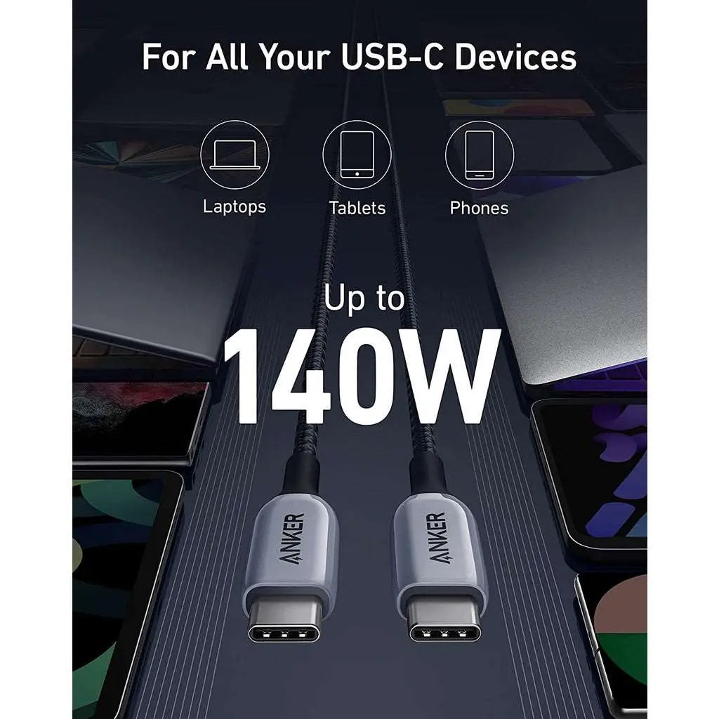 765 USB-C to USB-C Braided Cable 6ft/1.8m 140W A8866