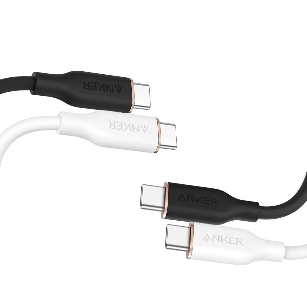Anker PowerLine III Flow USB-C & USB-C ケーブル Anker絡まないケーブル 100W 結束バンド付き USB