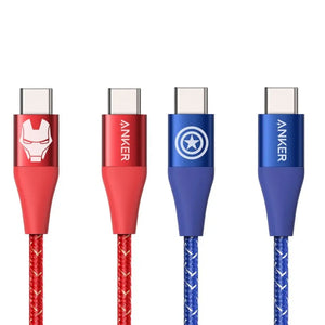 Marvel PowerLine+ II USB-C to USB-C Braided Cable 3ft 60W A9547 - Anker Singapore