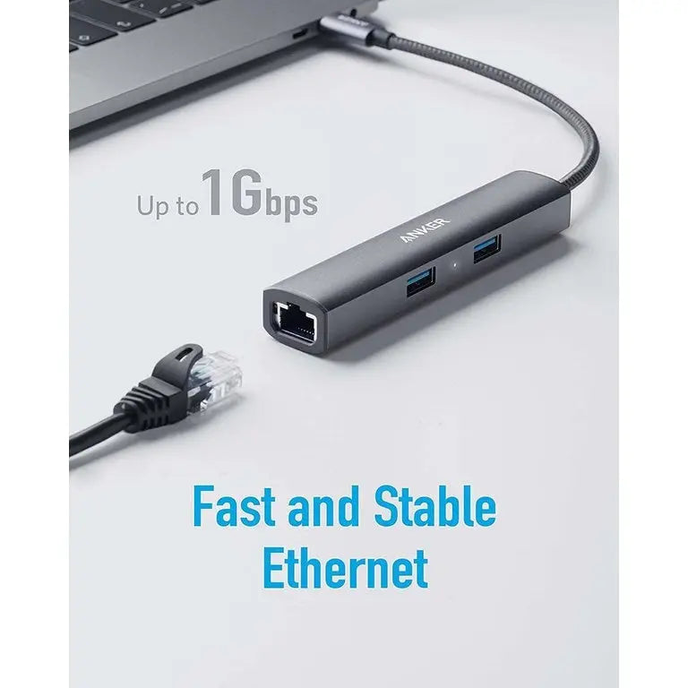 [Upgraded] PowerExpand+ 5-in-1 USB-C Ethernet Hub A8338 - Anker Singapore