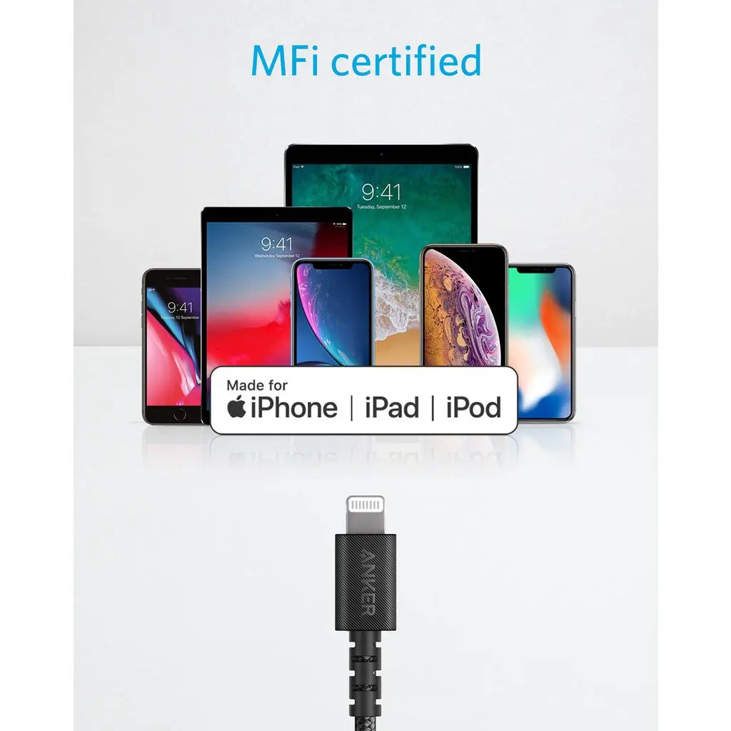PowerLine Select+ USB-C to Lightning Cable 3ft/0.9m Cable A8617 - Anker Singapore