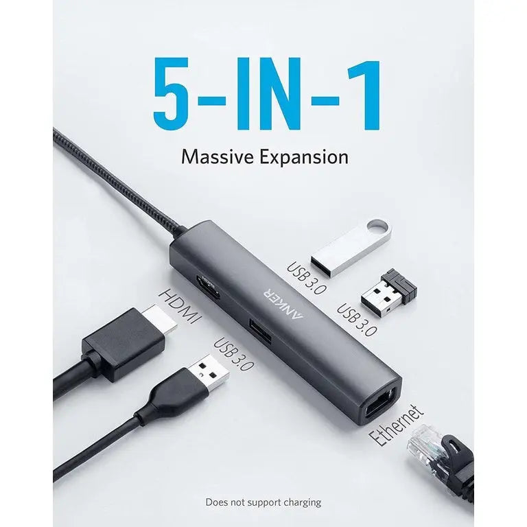 [Upgraded] PowerExpand+ 5-in-1 USB-C Ethernet Hub A8338 - Anker Singapore