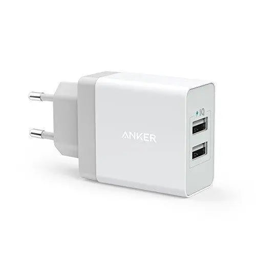 Euro Plug] Anker 24W 4.8A PowerPort 2-Port Wall USB Charger (A2021)