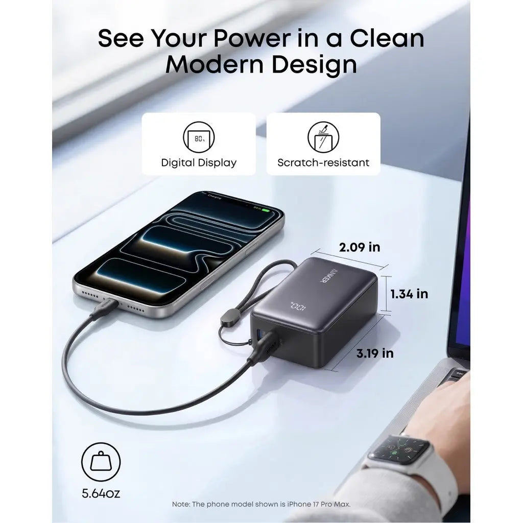 3C Power Bank Anker Zolo Powerbank CCC 5000mAh 15W Fast Charging Compact Portable Charger Flight Approved A110K ---